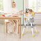Costway 8-in-1 Baby High Chair Convertible Dining Booster Seat with Removable Tray Grey/Pink/Yellowith Strip/Black
